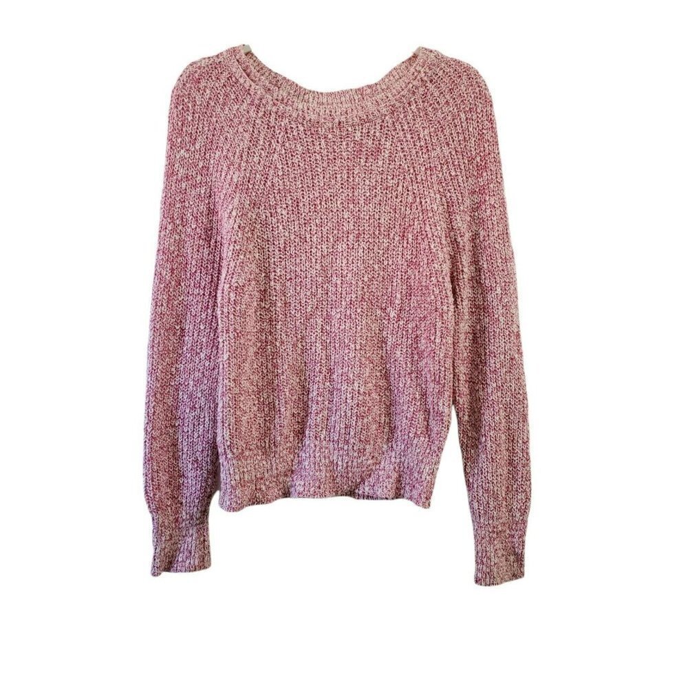 Free People Sweater‎ Small Pink Linen Blend Electric City Dolman Sleeve